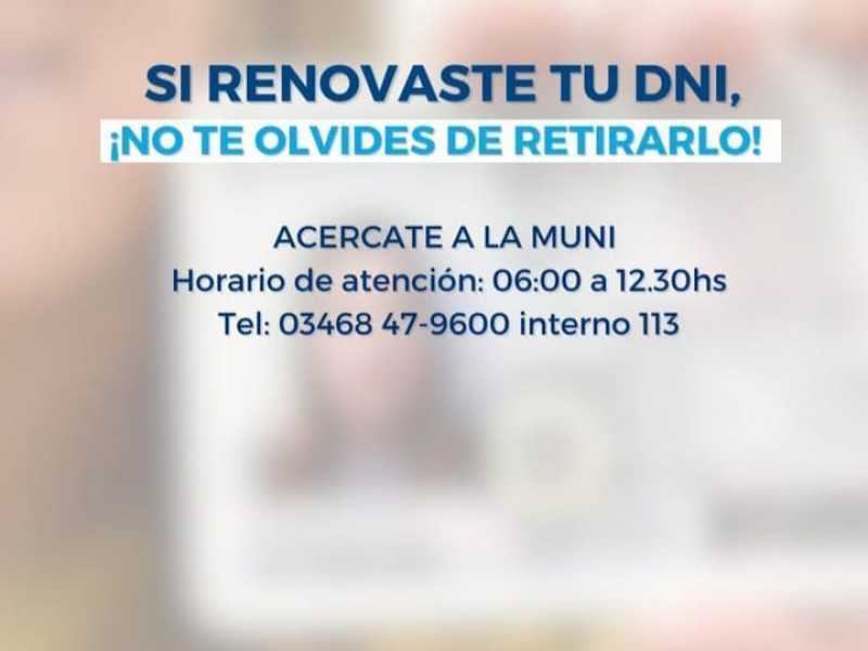 DNI Disponibles para retirar