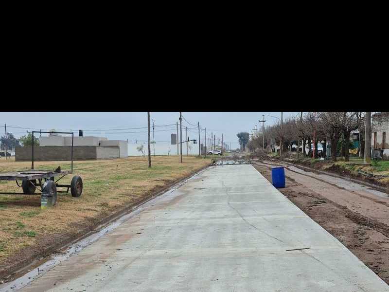 Pavimentación en calle La Pampa