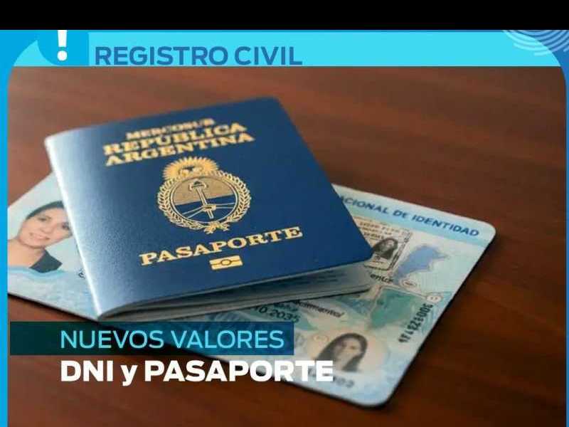 Nuevos valores para obtener DNI  y Pasaportes