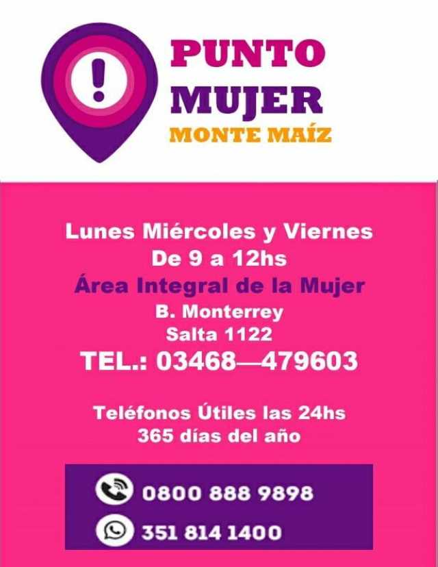 Punto Mujer Monte Maíz