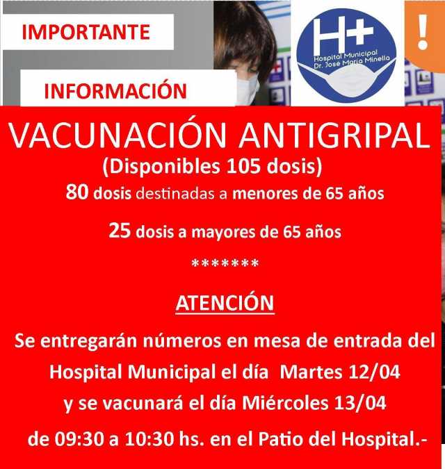 VACUNA ANTIGRIPAL EN EL HOSPITAL