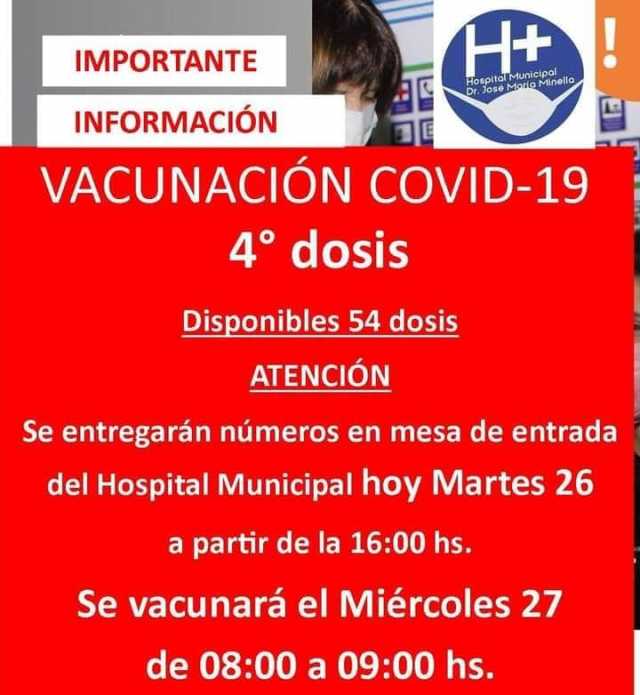 CUARTA DOSIS PARA COVID-19