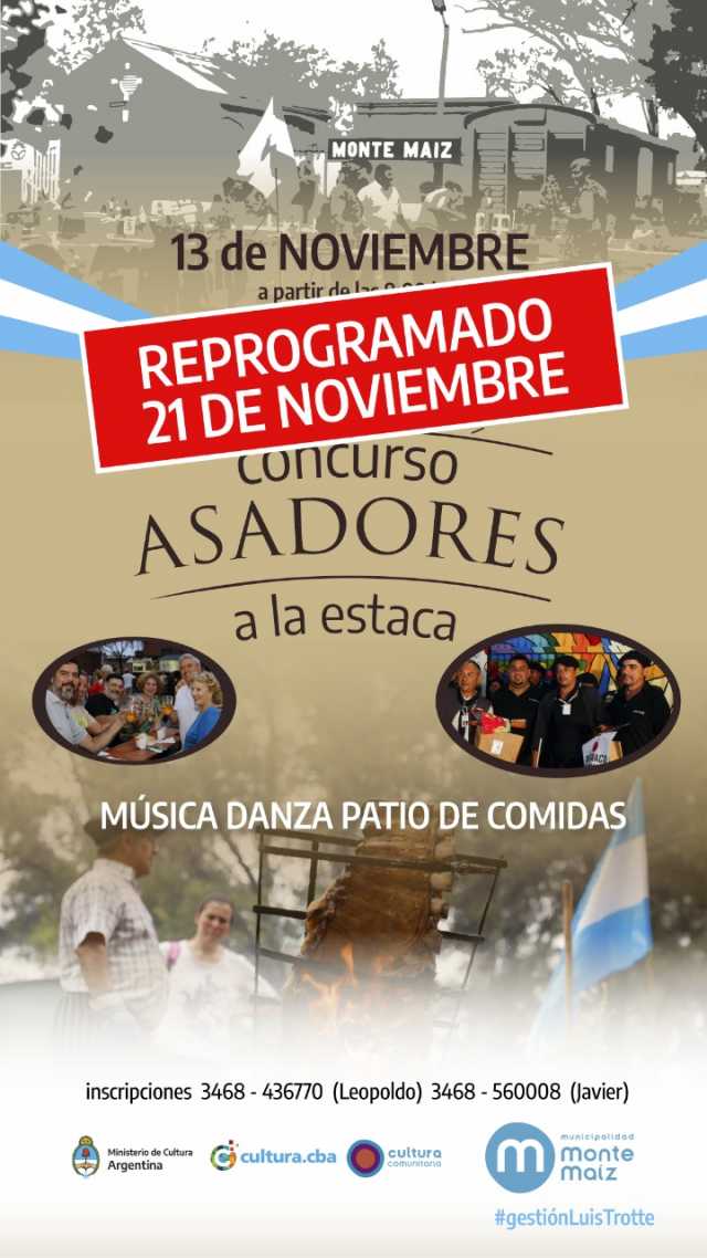 EL CONCURSO DE ASADORES A LA ESTACA FUE REPROGRAMADO