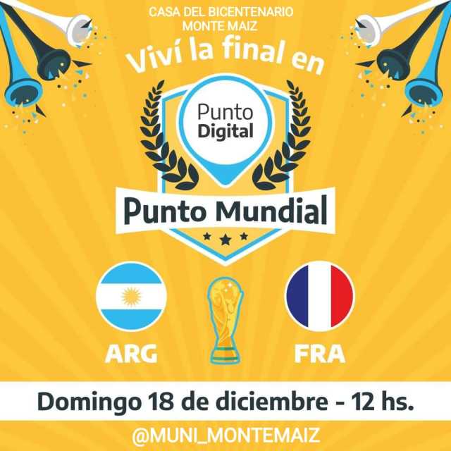 LA FINAL ENTRE ARGENTINA Y FRANCIA EN PANTALLA GIGANTE