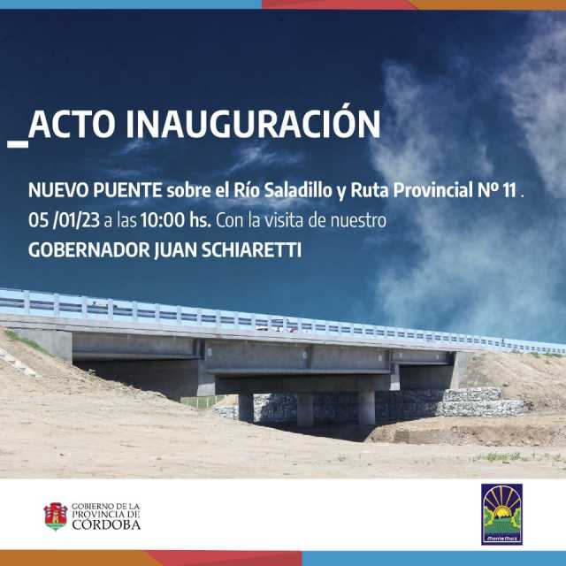 INAUGURACIÓN DEL NUEVO PUENTE DEL RÍO SALADILLO