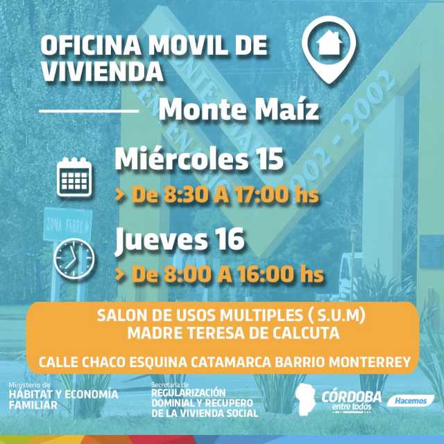 OPERATIVO DE LA OFICINA MÓVIL DE VIVIENDA EN MONTE MAÍZ