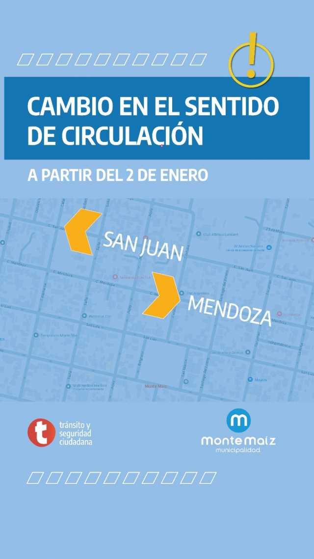 Calles San Juan y Mendoza ya son de mano única