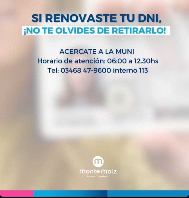 DNI para retirar en el Registro Civil
