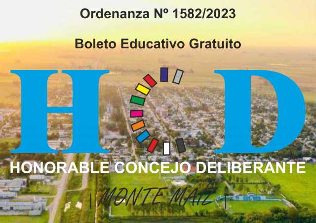 Ordenanza 1582/2023 - Boleto Educativo Gratuito