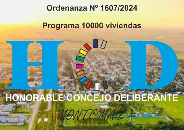 Ordenanza 1607/2024 - Programa 10000 viviendas